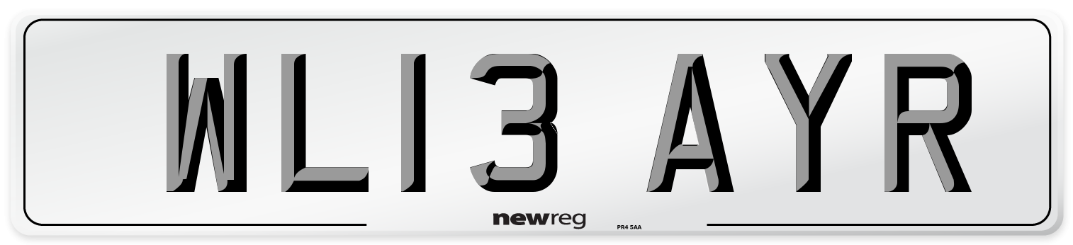 WL13 AYR Number Plate from New Reg
